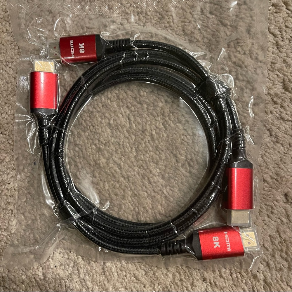 2pcs 8K HDMI CABLE 3 ft NWT